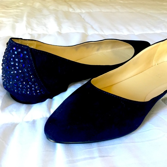 nine west blue flats